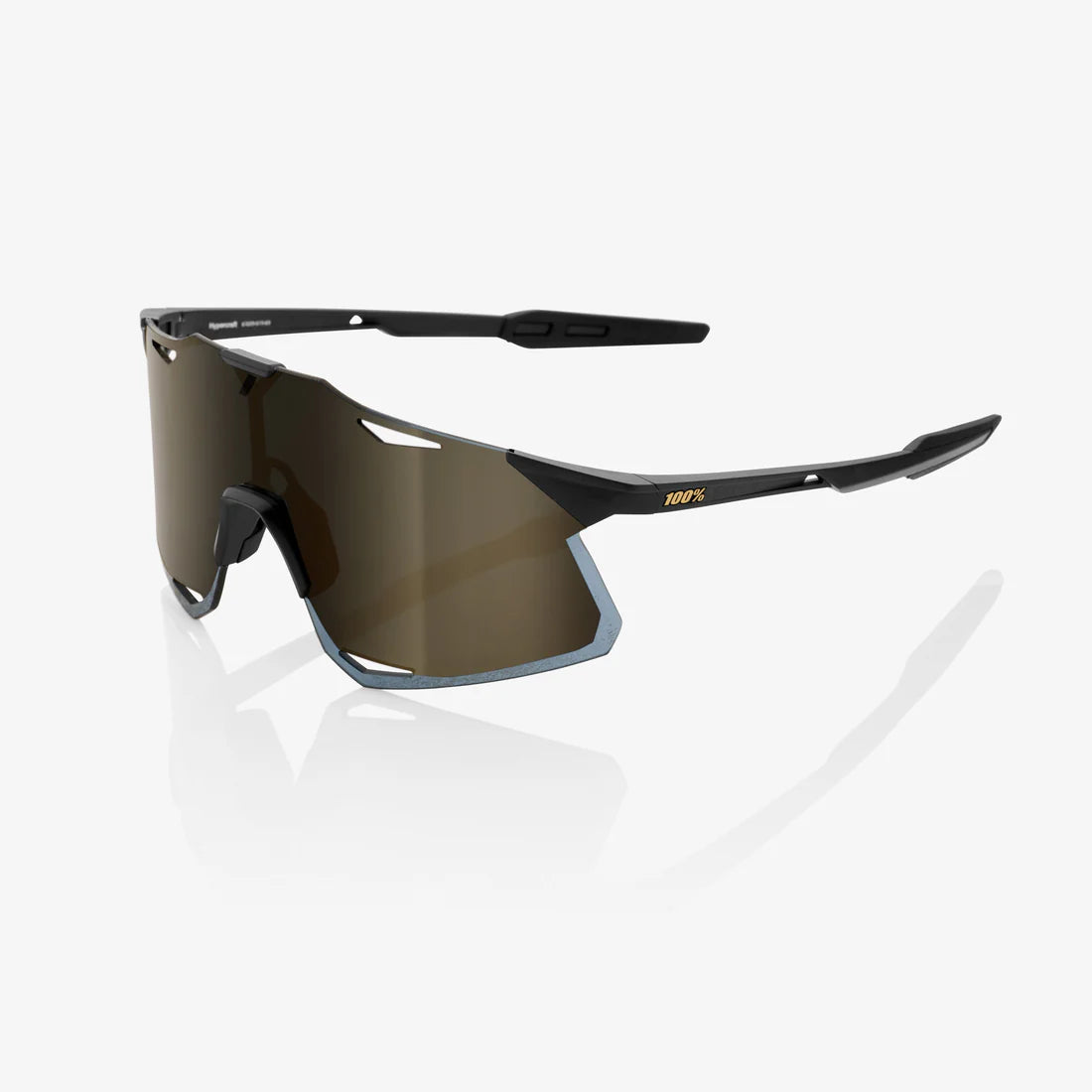 100 Percent Hypercraft Sunglasses - Matte Black/Soft Gold Mirror Lens