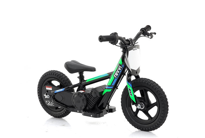 Revvi 12" Kids Electric Balance Bike - Green