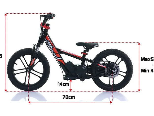 Revvi 16" Plus Kids Electric Balance Bike - Orange