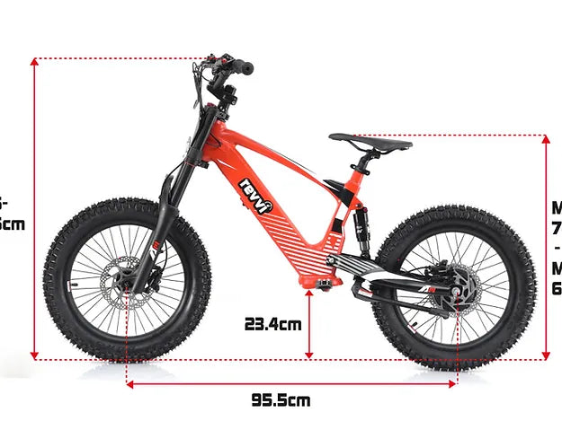 Revvi 18" Plus Kids Electric Balance Bike - Black