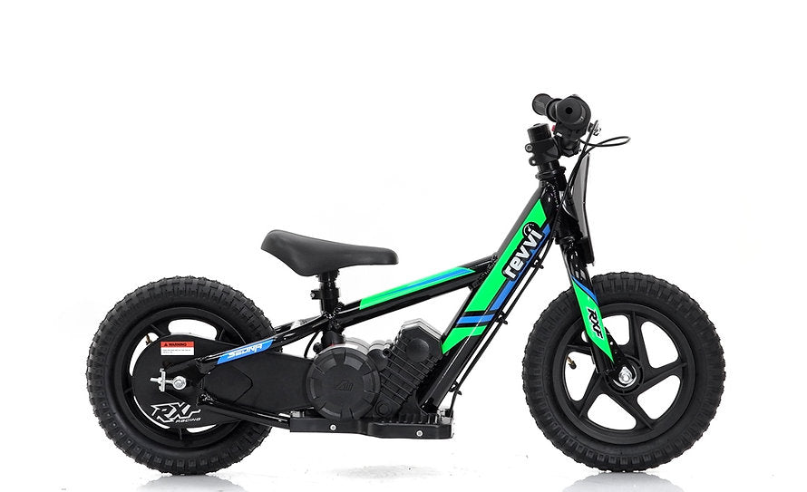 Revvi 12" Kids Electric Balance Bike - Green