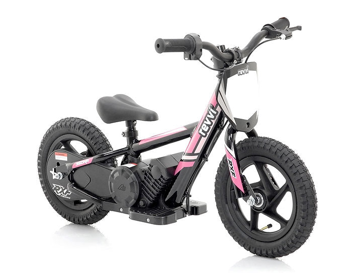 Revvi 12" Kids Electric Balance Bike - Pink